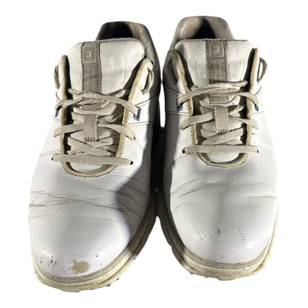 FootJoy Pro SL Shoes Men’s 8 M Golf Cleats White Leather Athletic Low Oxford - Picture 3 of 10
